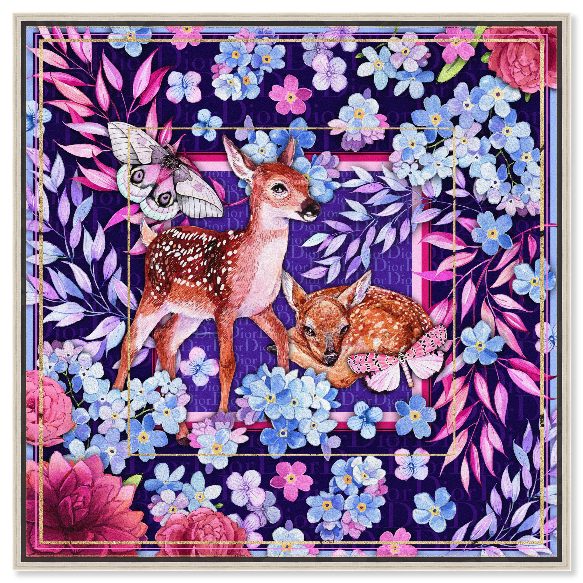 Dakota Fields Life In The Florals Canvas Boho Maximalist Wall Art by