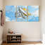 «Nautical & Beach Sky Ship Stars Constellation Clouds Reflection», ensemble de 3 impressions sur toile-937469394