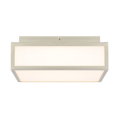 Énergie - Luminaire encastré en nickel brossé intelligent de 10 pouces avec haute performance 1120 lumens 24 W, 3 températures de couleur 3000 K / 4000 K / 5000 K, intensité variable, diffuseur en verre blanc gravé, facile à installer