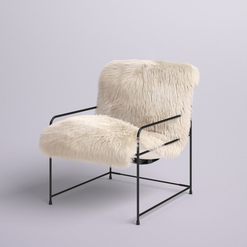Upholstered Armchair, Beige