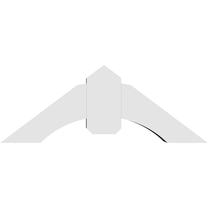 Support pour pignon en PVC Archdale, H 13,5 po x l 36 po (pas: 9/12), P 6 po x F 6 po