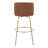 Swivel Upholstered Counter Stool with Metal Frame