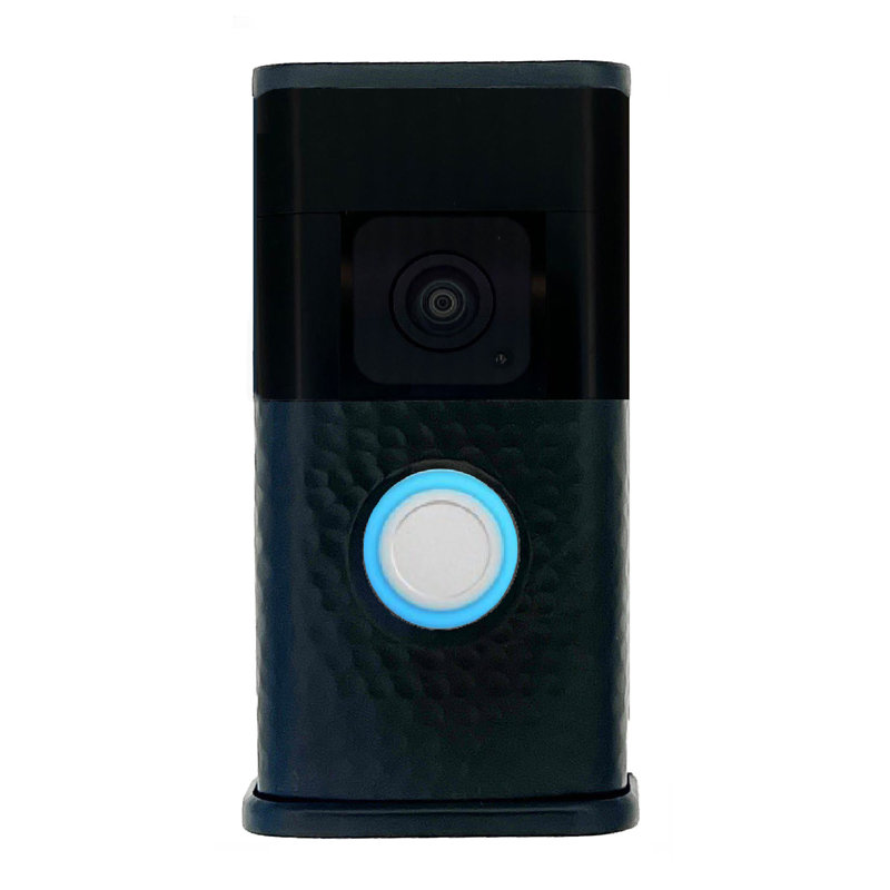 Housse de sonnette martelée vidéo (Ring 3, 3 Plus, 4, Batterie Plus, compatible Batterie Pro), Noir mat