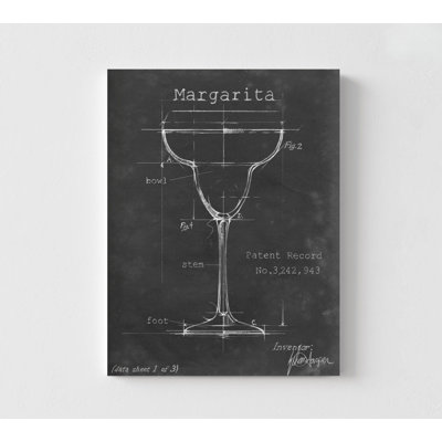 «Margarita Glass New Bar», impression encadrée «Happy Hour», impression de plan de cocktail, décor de bar noir et blanc, art de cocktail mexicain