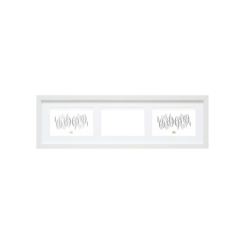Glass Matte Picture Frame, White, 15cm H x 20cm W