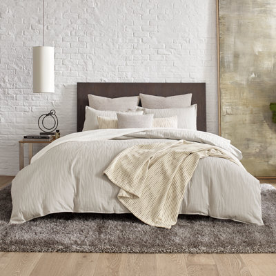 Kenneth Cole Marbled Knit Beige Throw Pillow