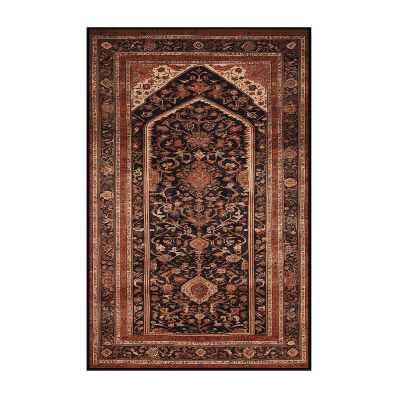 Tapis brun lavable à la machine, Rectangle 2 pi x 3 pi