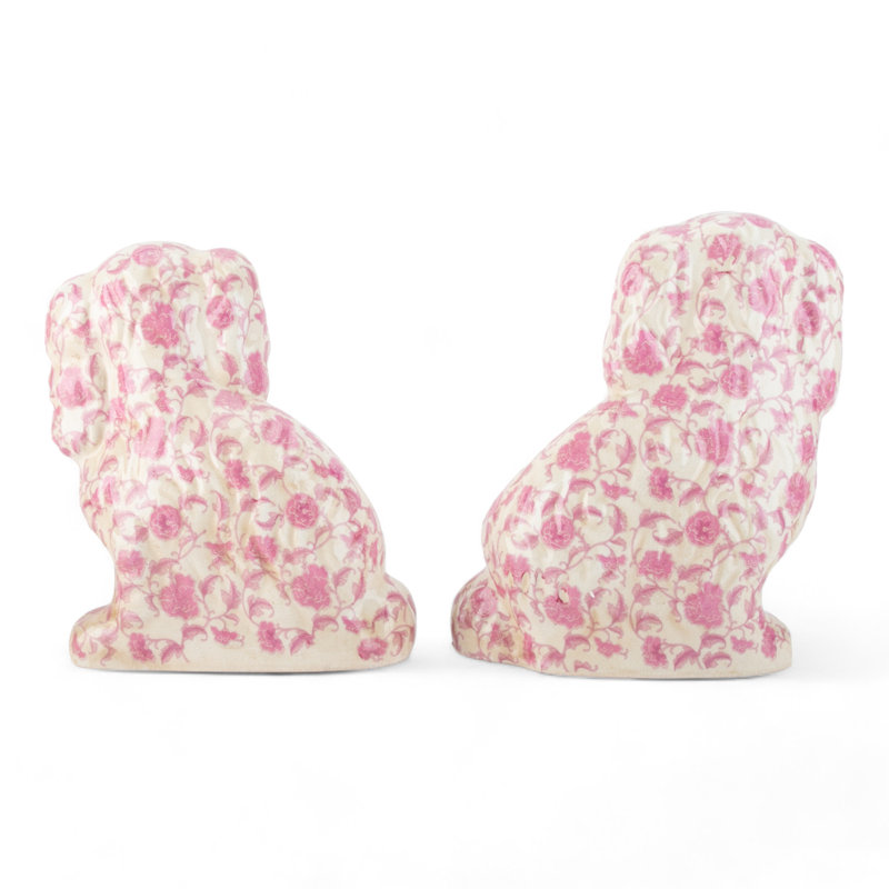 Porcelain Staffordshire Dog Figurines Pair