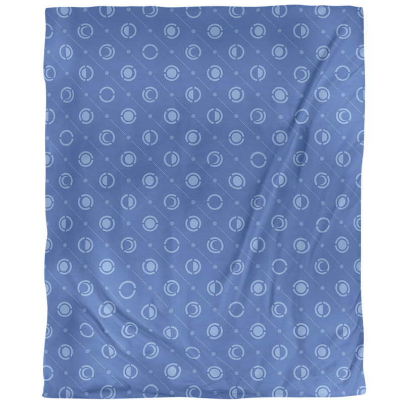 Housse de couette simple Moon phases, Housse de couette pour très grand lit, Polyester brossé, Bleu foncé