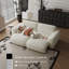 Canapé-lit de luxe 83 po avec causeuse crémeuse française avec télécommande, canapé-lit surdimensionné imperméable, escamotable à distance, tissu chenille résistant aux égratignures et aux animaux de compagnie, gris clair-1316439925