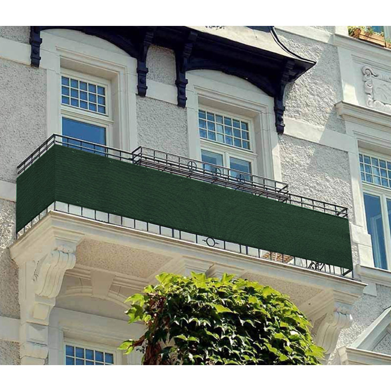 Housse d'intimité pour balcon (noir), Vert