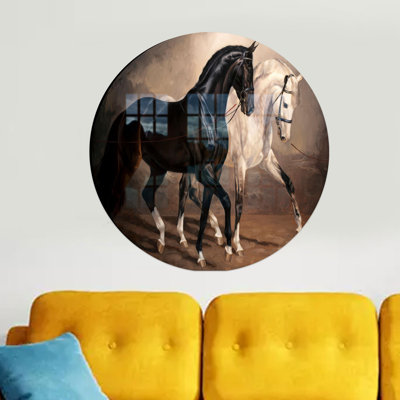 Personalized Horse Wall Decoration Made of Glass Perfect for Horse Lovers and Ideal Gift
