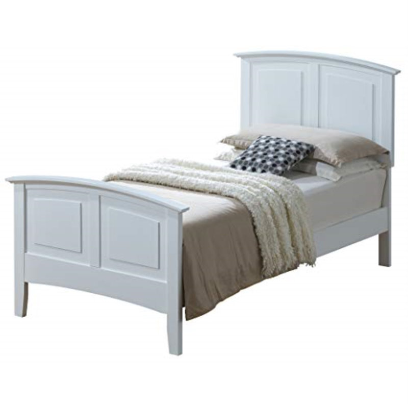 Chene Low Profile Bed, White, Twin