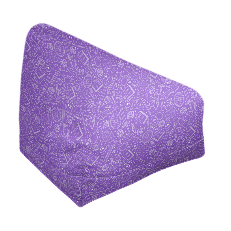 Sac de pois Leffel, Pas de bourre, Mauve / blanc, H 120 po x L 2 po x P 60 po