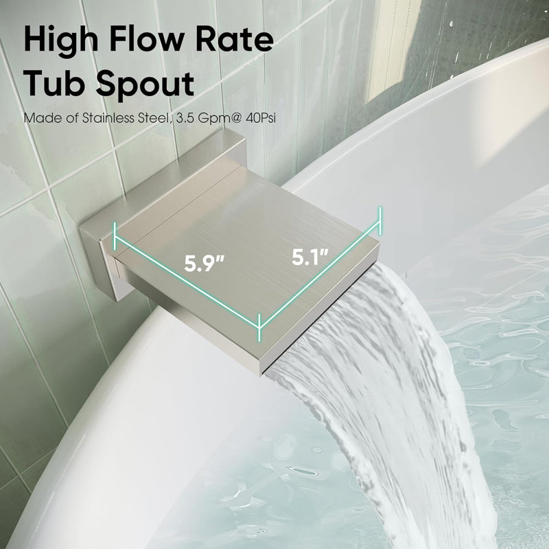 Wall Mounted Outdoor Shower and Footwash Spout