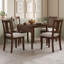 Ensemble de table de salle à manger 5 pièces avec abattant, table pliante et 4 chaises rembourrées pour petits espaces-133232246
