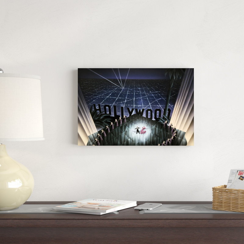 Hollywood, H 12 po x l 18 po x P 1,25 po