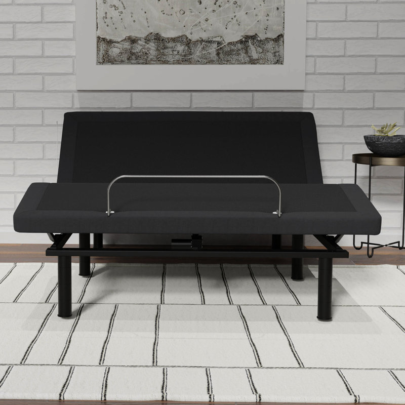 Grand lit à commande vocale avec base réglable zéro et double massage Glide Tech: améliore l'éclairage ambiant de la chambre à coucher