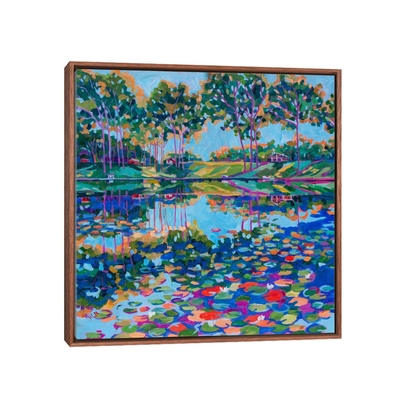 Lily Pads On The Lake, 45.72 cm H x 45.72 cm W x 4.445 cm D, Classic Wood