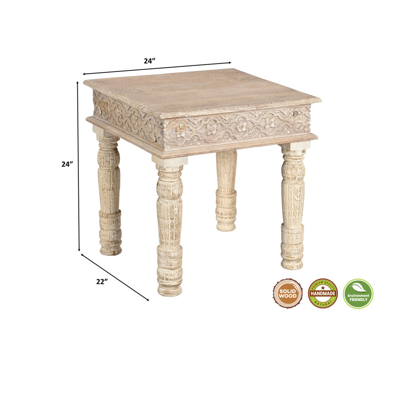 Table de bout Aarohi, Blanc