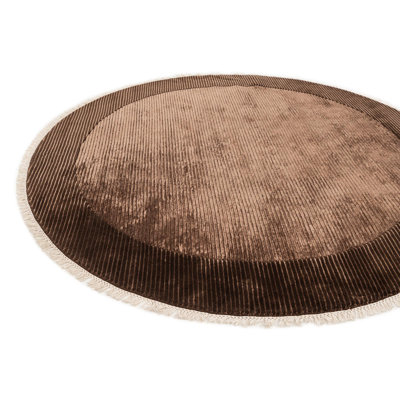 Tapis rond brun Iniguez