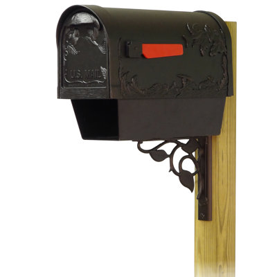 Hummingbird Aluminum Post Mounted Mailbox