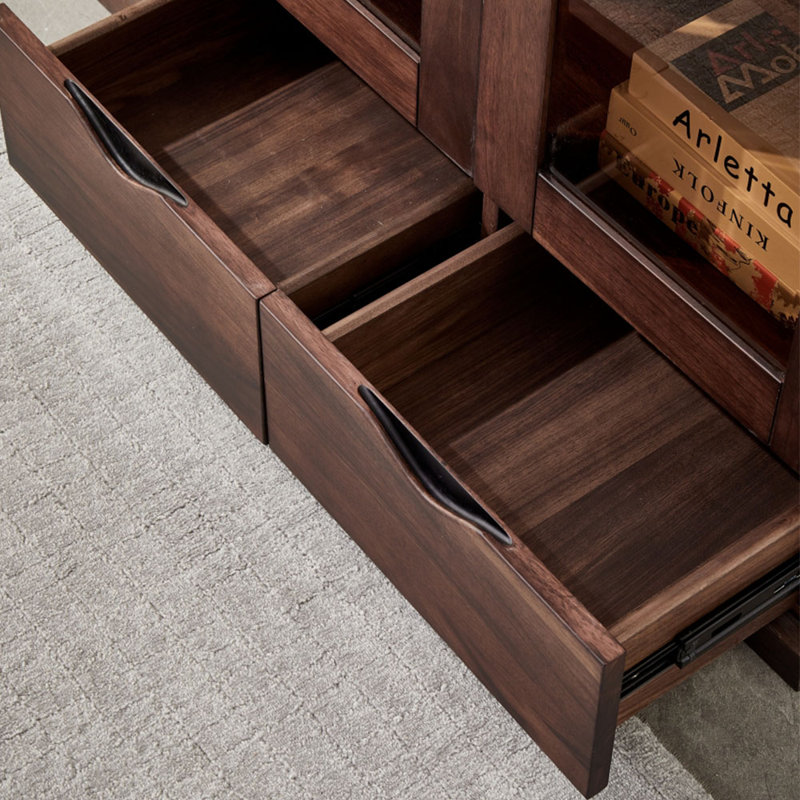 Modern simple pure solid wood bookcase
