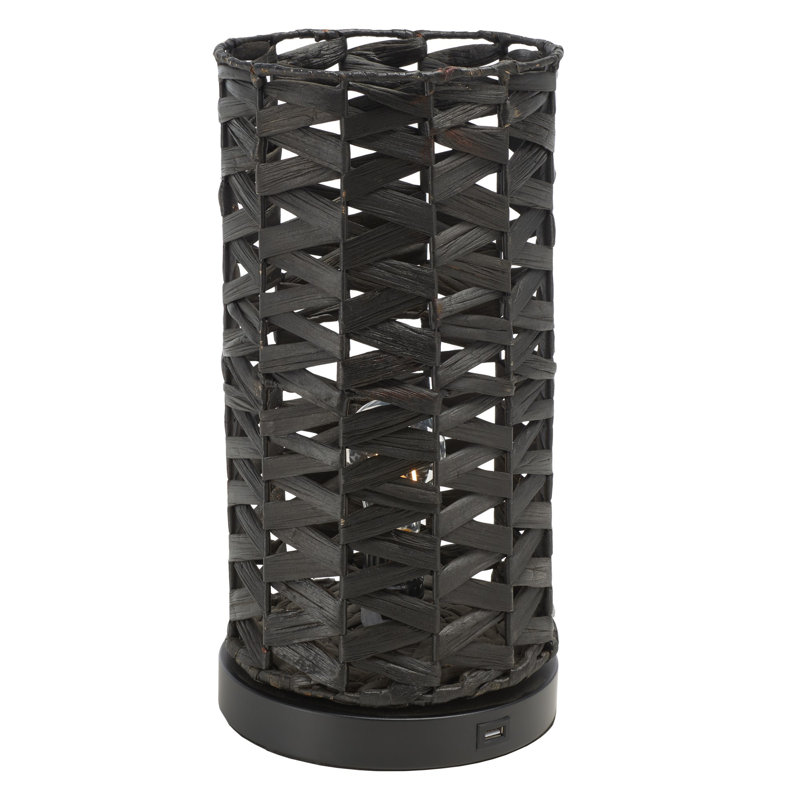 Orna USB Table Lamp, Black, Black