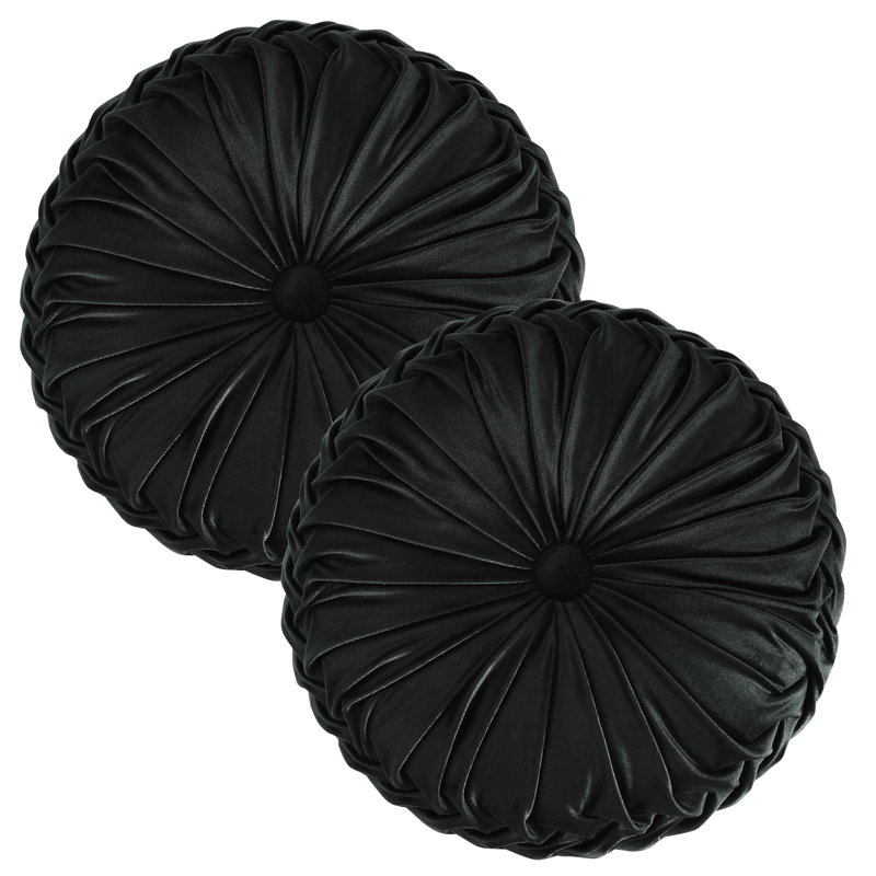  Coussin décoratif en velours, Noir