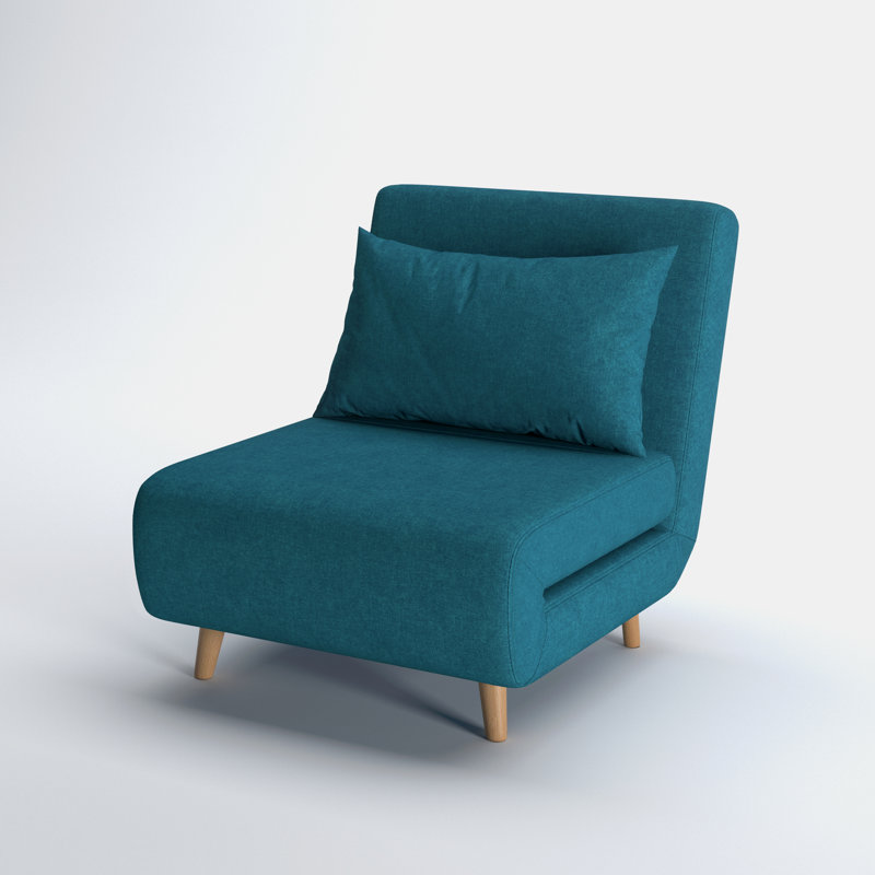 Clarissa Upholstered Accent Chair, Peacock Blue Polyester