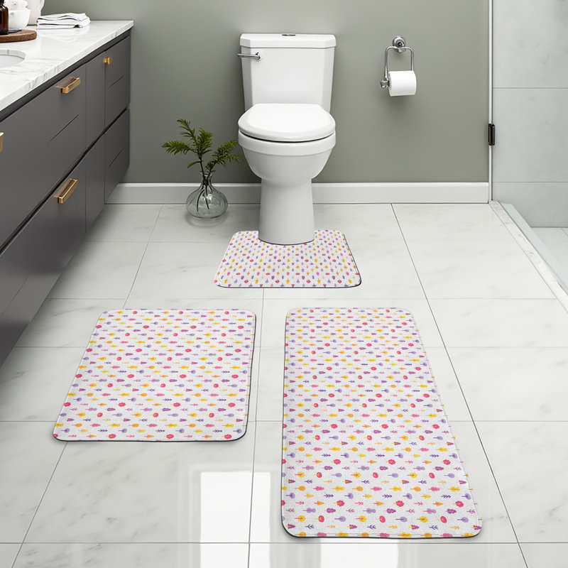  Ensemble de tapis pour salle de bain 3 pièces Forest