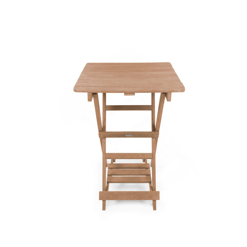 Table de bar pliante en teck recyclé toutes saisons Summit Ridge, Teck