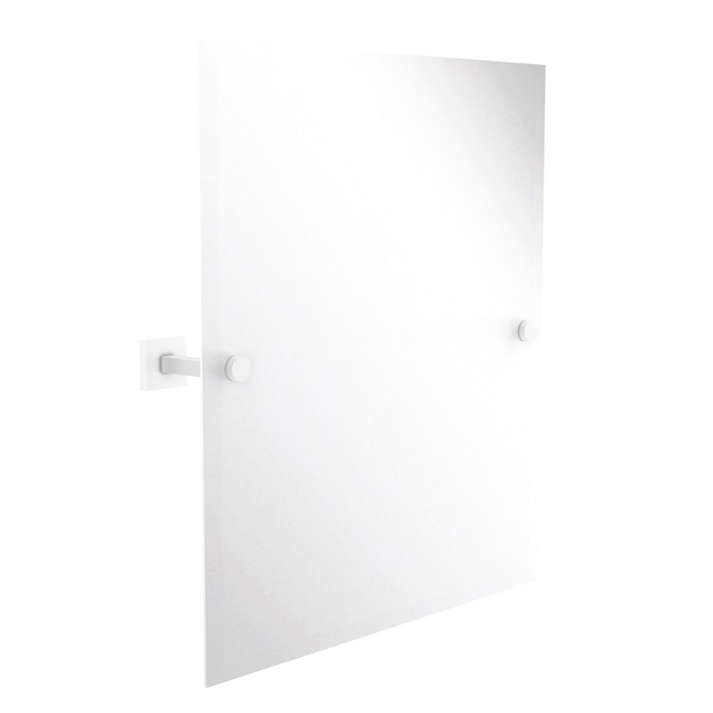 Miroir d’appoint avec rebords haranu, Blanc mat