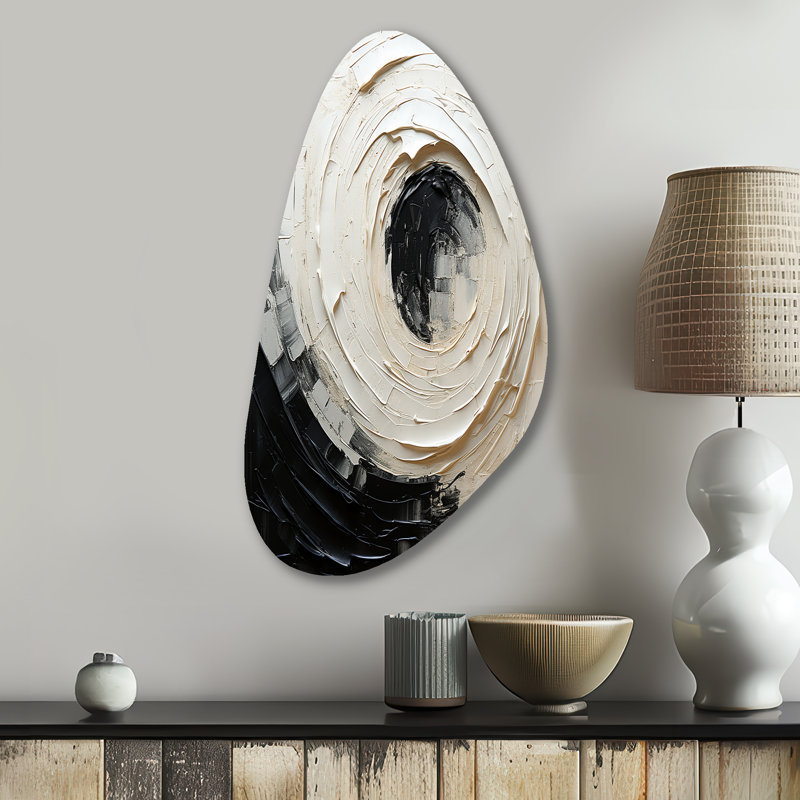 Minimaliste spirale - sculpture murale abstraite en forme d'automne, H 31 po x l 17 po