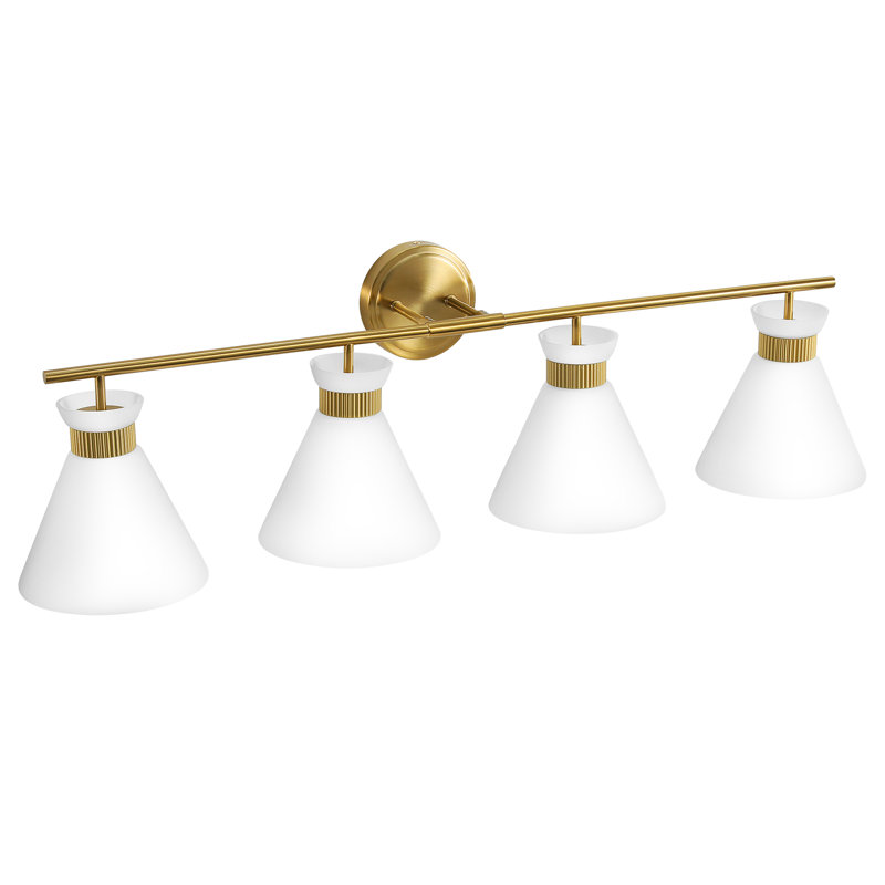 Éclairage pour salle de bain 4 lumières Kaylisa, Or