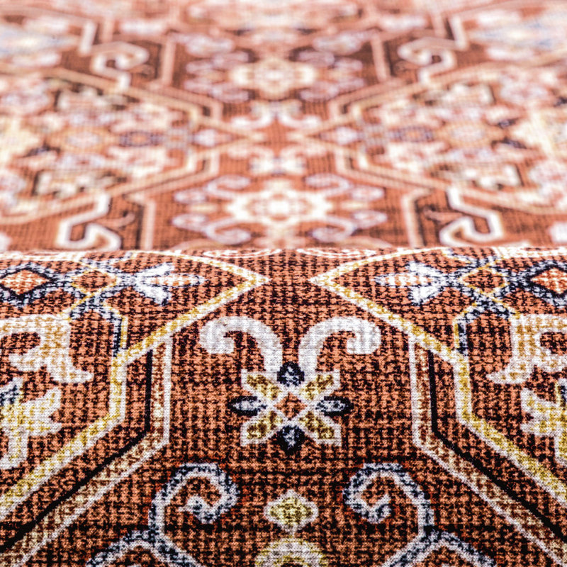 BAOLA - Tapis rétro rouille, Rectangle 5 pi x 7 pi