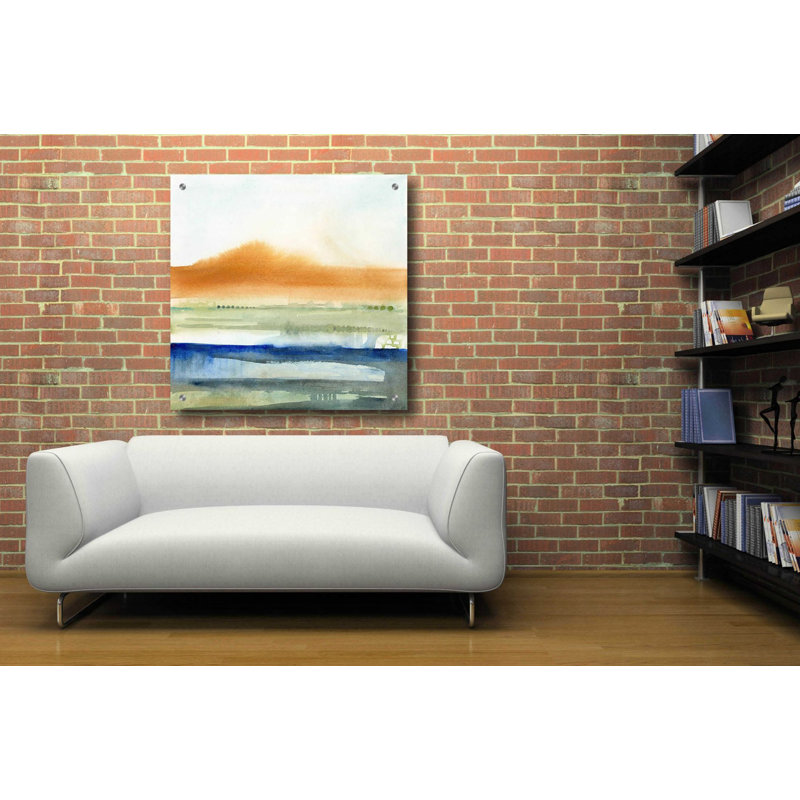 «Sunwashed Strata II» par Victoria Borges, art mural acrylique, H 36 po x l 36 po x P 0,2 po