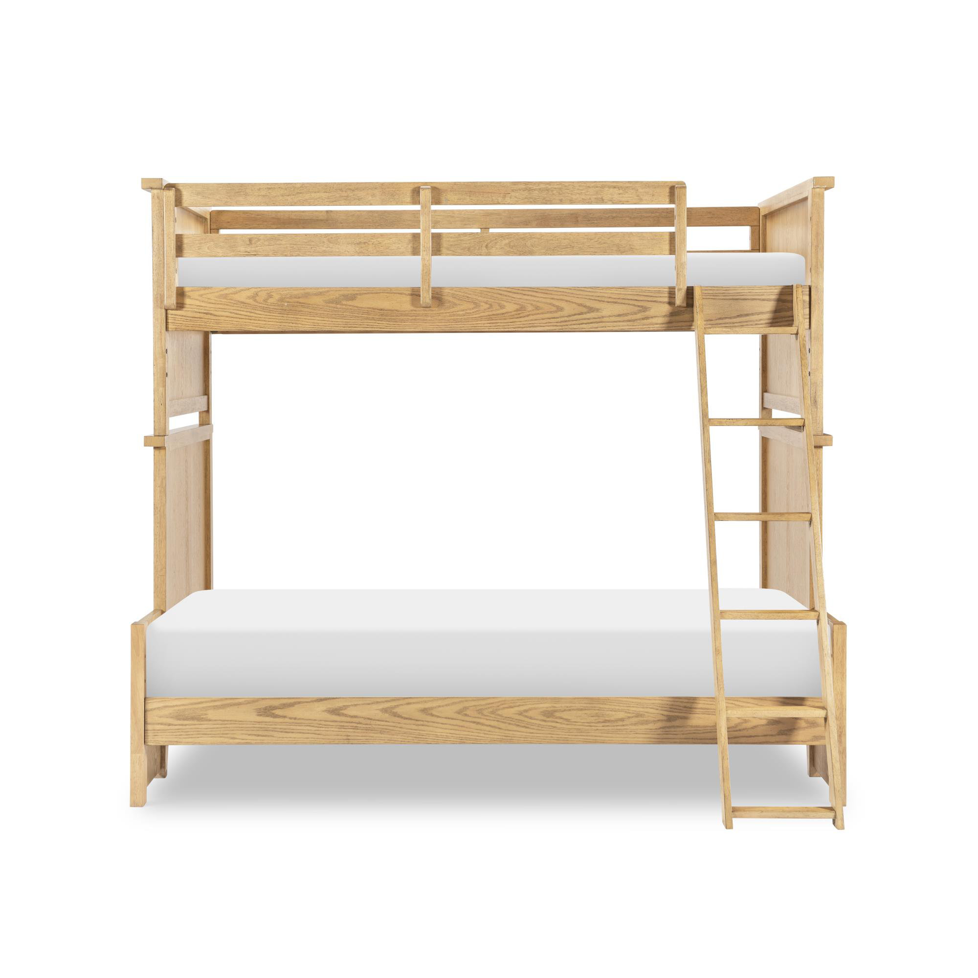 Today's Traditions Bunk Bed With Ladder, Twin Over Full, Hickory