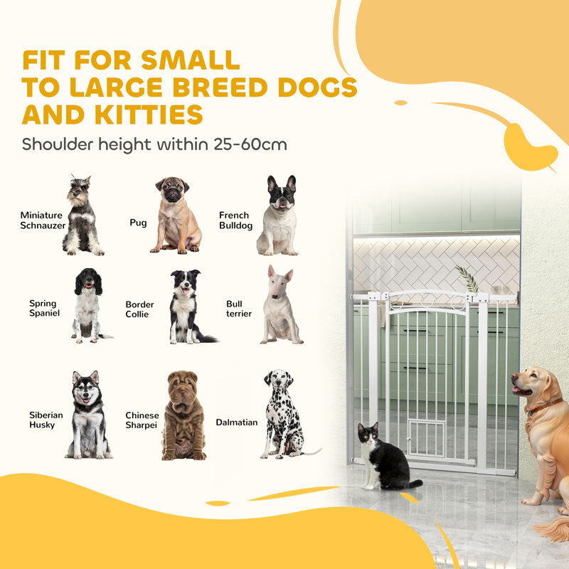 Steel Pressure Mounted Pet Gate With Door