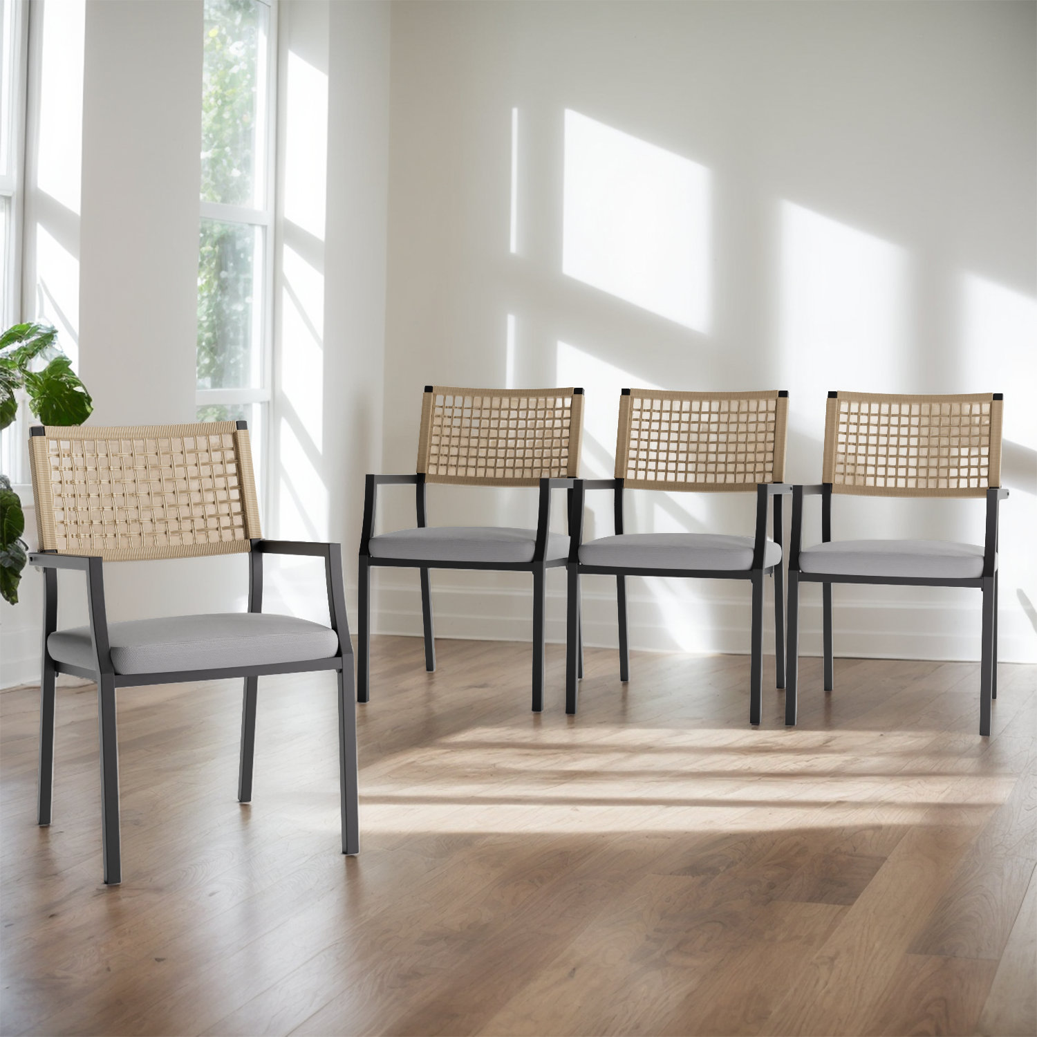 Aiden Stackable Patio Armchair, 4