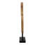 Sculpture ouverte sur disque en bois sur un support pour la maison ou le bureau - Décoration décorative pour décoration de table de salon - 24 po, brun et noir