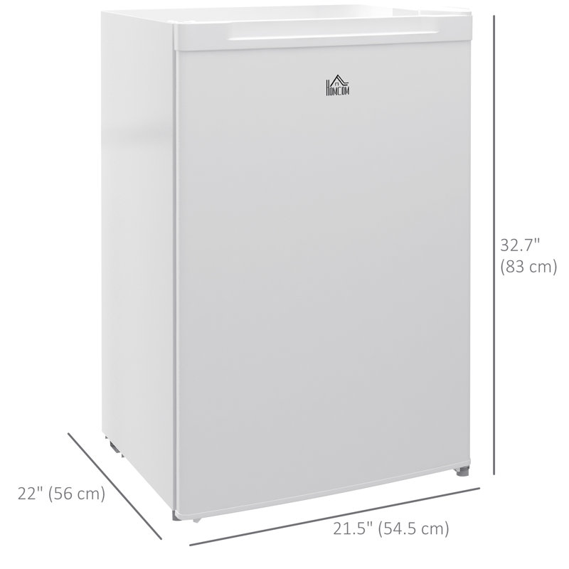 HomCom 3 Cubic Feet Freestanding Beverage Refrigerator, White