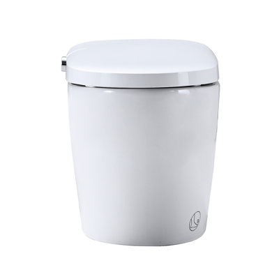 Bidet de toilette intelligent avec buse autonettoyante, siège chauffant, nuit, télécommande. Céramique blanche, toilette à bec profond de 27,07 po, chasse d'eau. Profondeur, 23,62 po Hauteur du colis