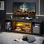 Media Console, LED TV Stand for 65 Inch TV, Gaming Entertainment Center with Glass Shelf-1841010613