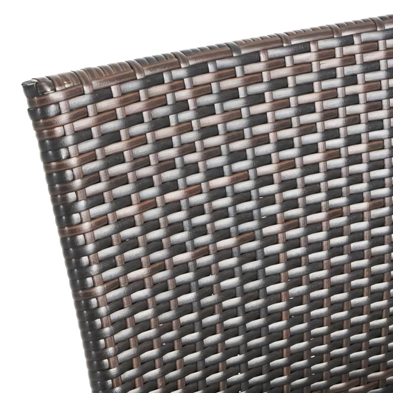 Chaise transitionnelle d'extérieur 3 pièces, empilable, brun