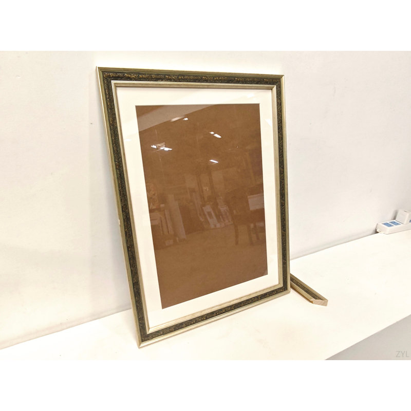 Cadre photo 18 x 24 pouces en bois massif - Cadre d'art sur toile remplaçable avec verre organique, élégante décoration murale encadrée pour le salon et la chambre à coucher