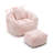 Bean Bag Chair Floor Sofa With Footstool-1615569036