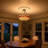 20" 5-light Head Lateral Flower Counter Pendant - E26 Base/wall Controls