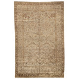 High-Quality Hand-Knotted Light Blue And Cream Area Rug