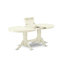 Ensemble de salle à manger 5 pièces comprenant une table de cuisine ovale avec rallonge papillon et 4 chaises de salle à manger Parson en lin Shitake foncé, 101,6 x 193,3 cm, blanc lin-1255967301-1255967302-1323717778